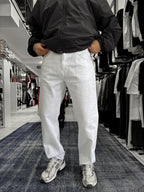 White Basic Baggy Jeans GJ-17156
