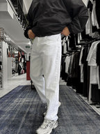 White Basic Baggy Jeans GJ-17156