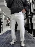 White Basic Baggy Jeans GJ-17156