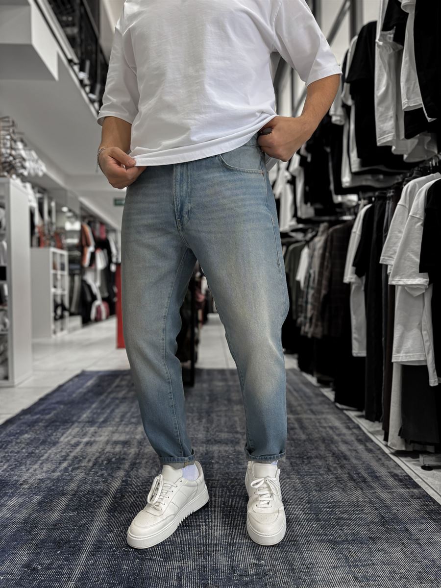 Light Blue Washed Effect Boyfriend GJ-17154-53