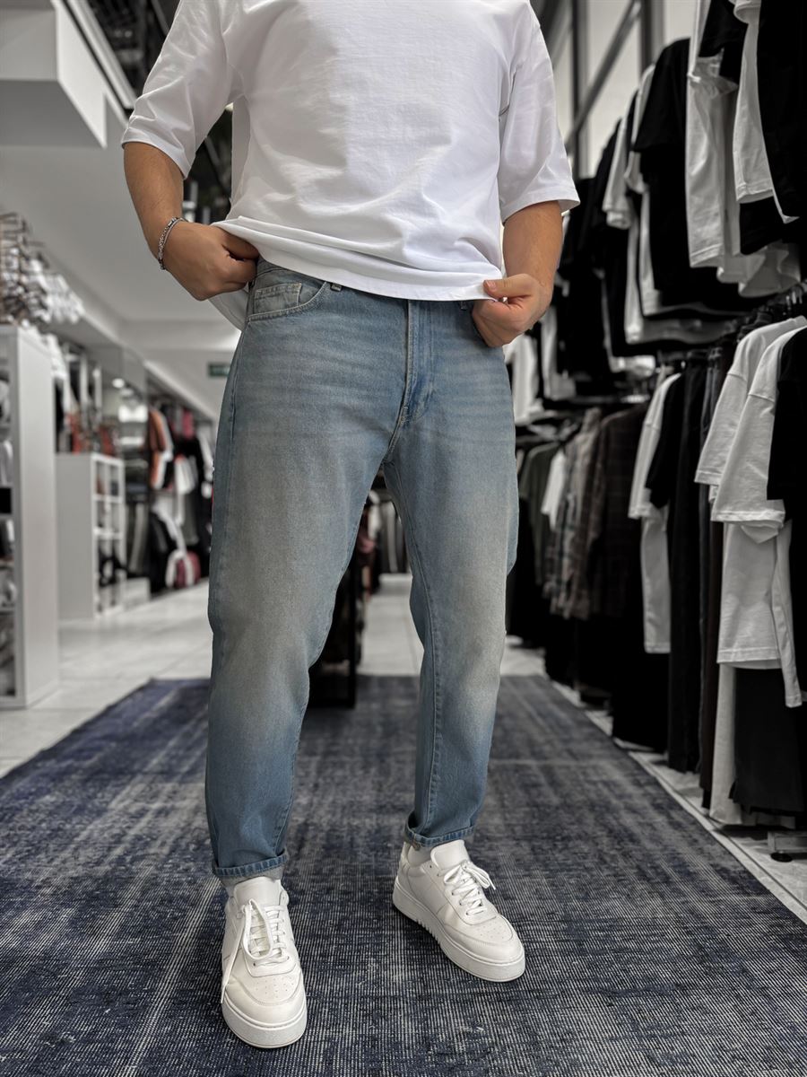 Light Blue Washed Effect Boyfriend GJ-17154-53