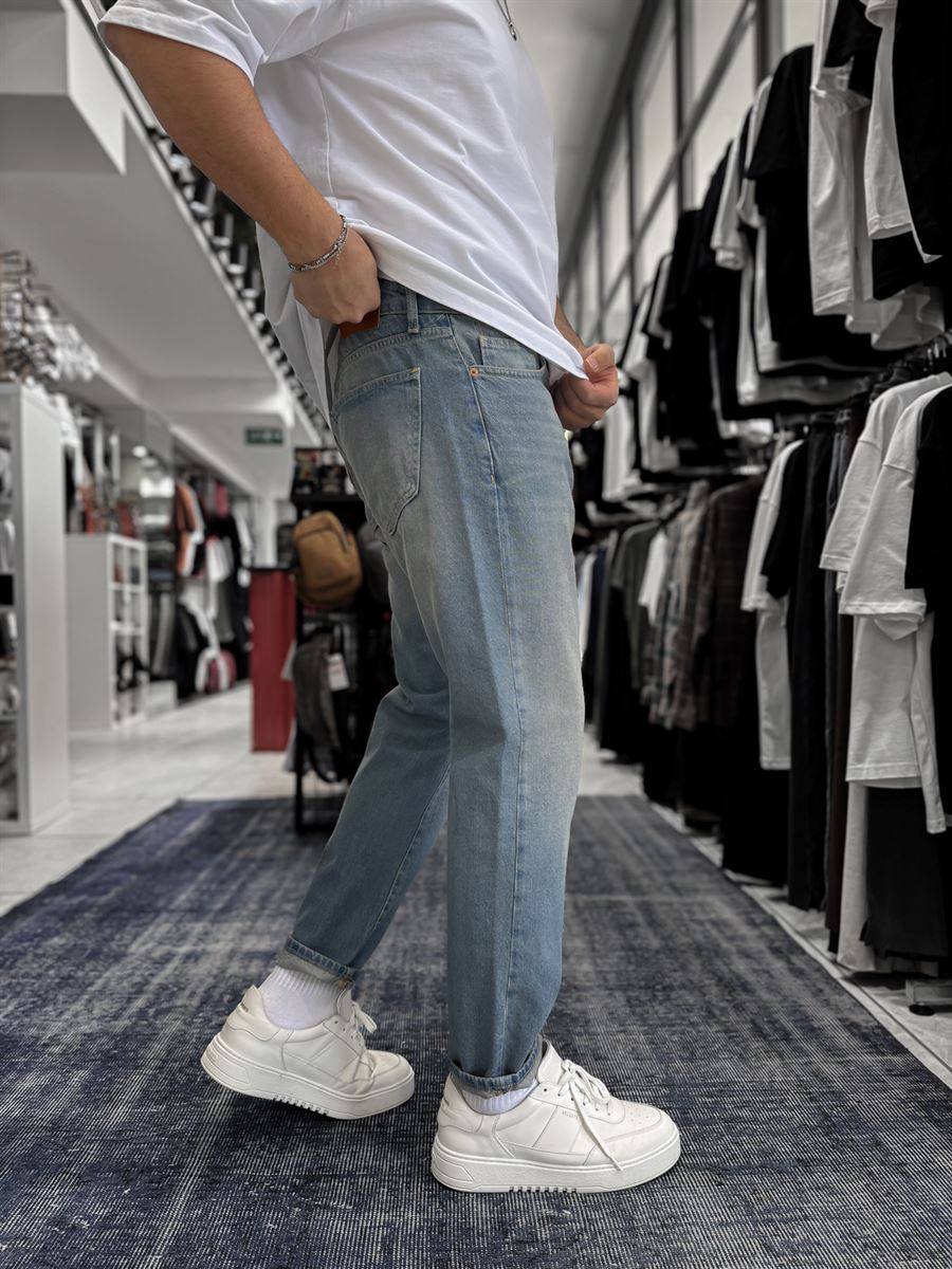 Light Blue Washed Effect Boyfriend GJ-17154-53