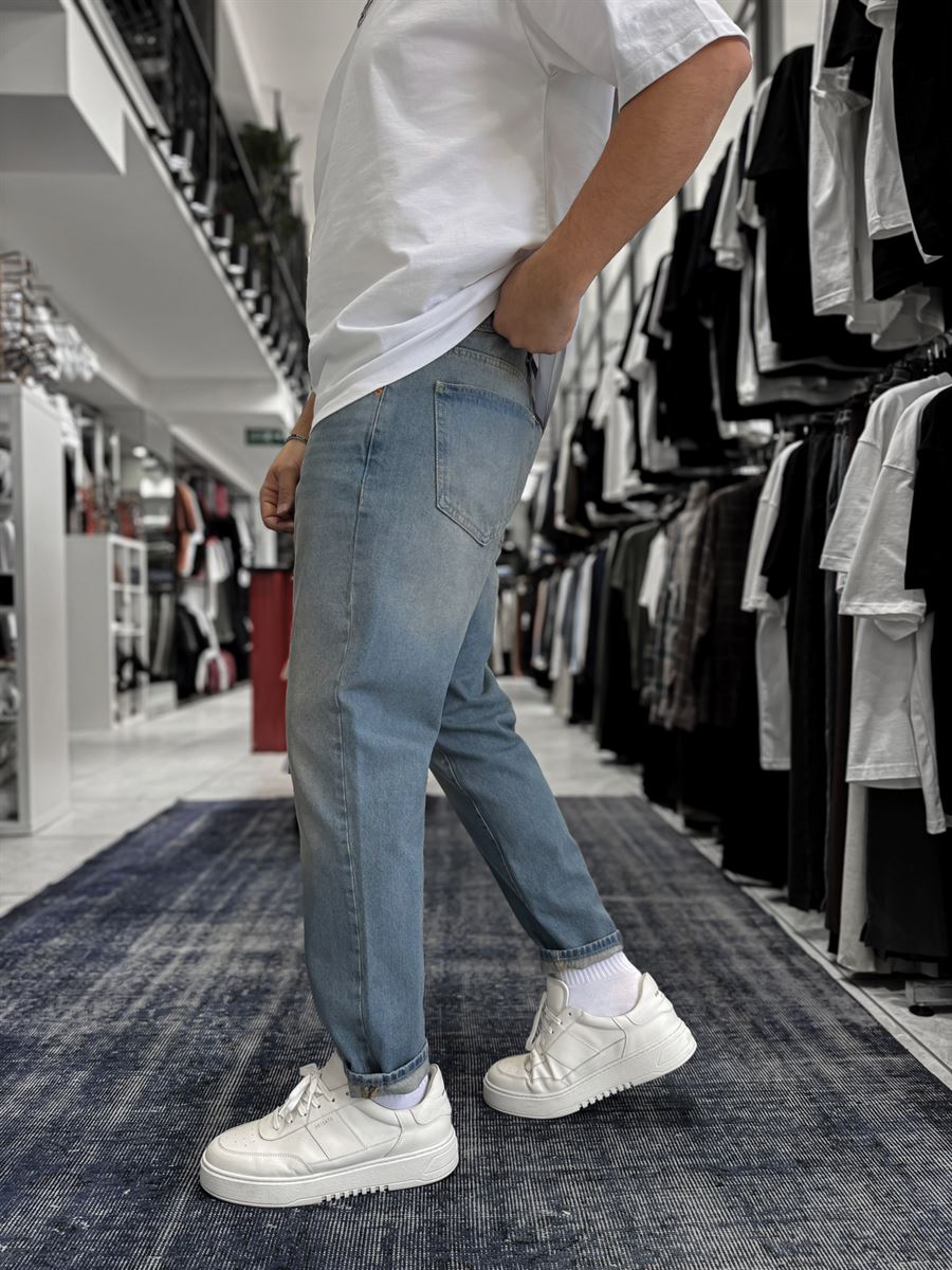 Light Blue Washed Effect Boyfriend GJ-17154-53