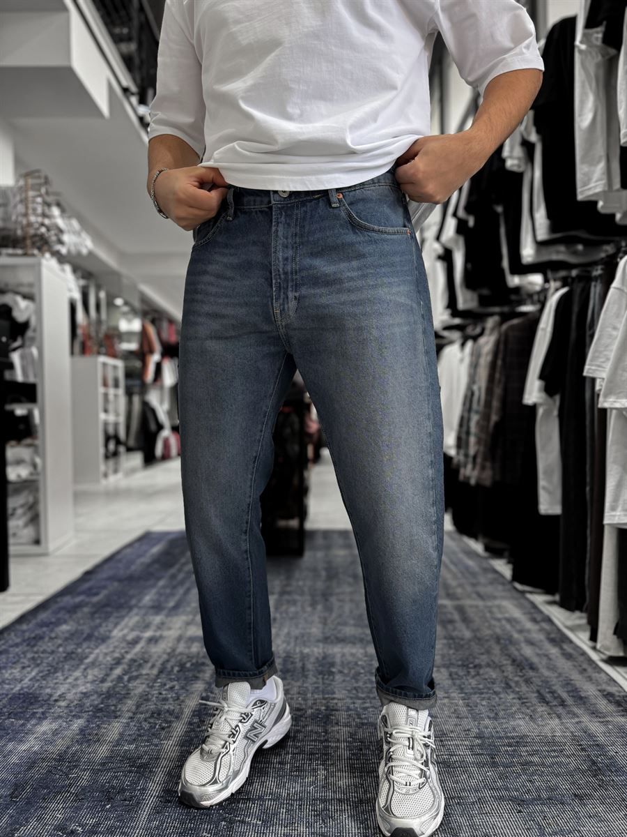 Dark Blue Washed Effect Boyfriend GJ-17154-53