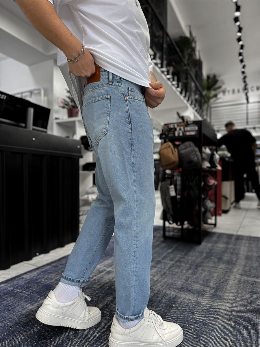 Ice Blue Washed Effect Boyfriend GJ-17154-53