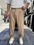 Beige Double Pleated Baggy Pants ES-80-26
