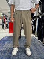 Khaki Double Pleated Baggy Pants ES-80-26