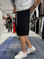 Black Muslin Fabric Shorts TW-1117