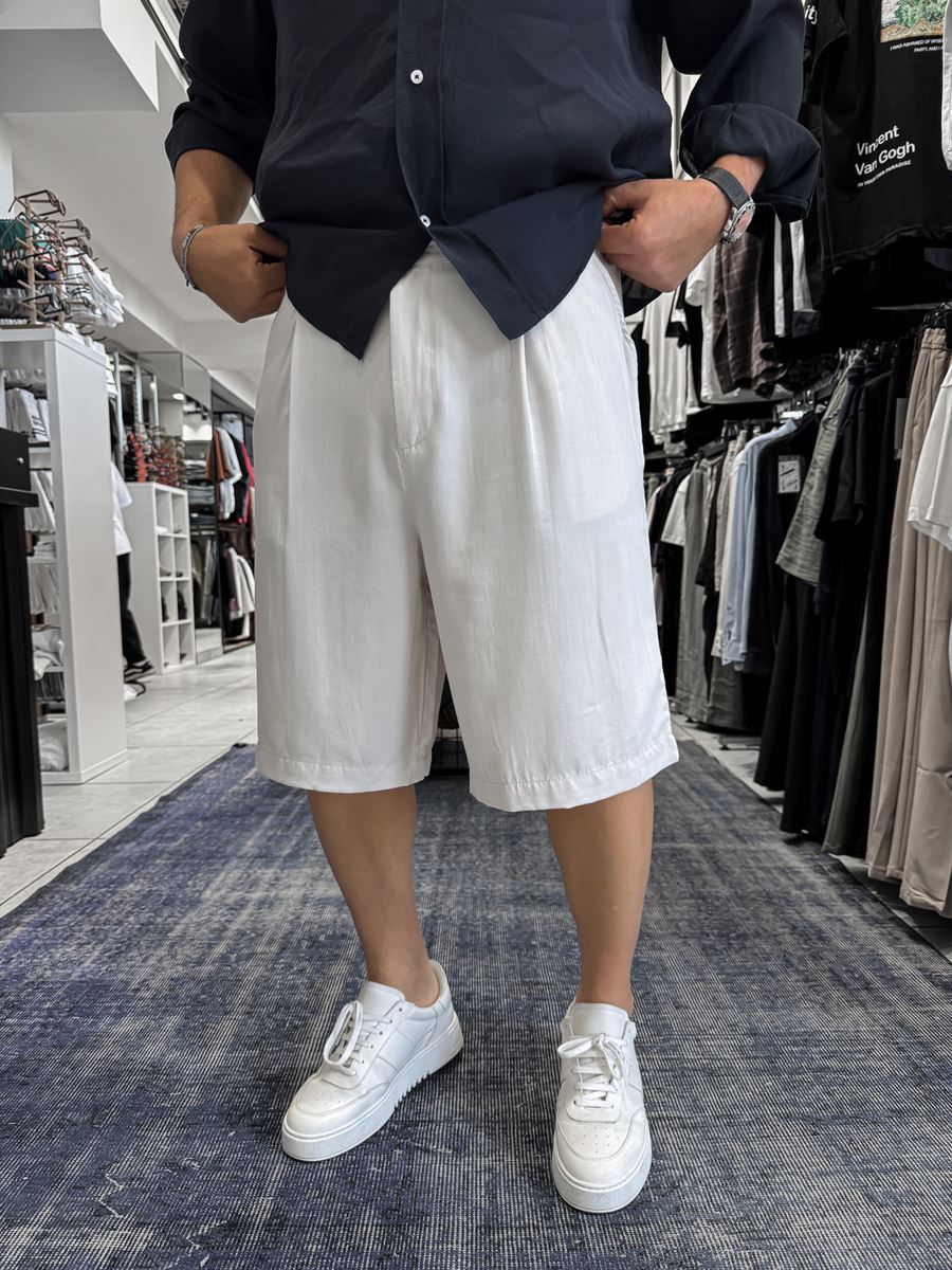Stone Washed Tencel Fabric Shorts TW-1082