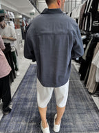 Anthracite Basic Tencel Oversize Shirt JJ-171