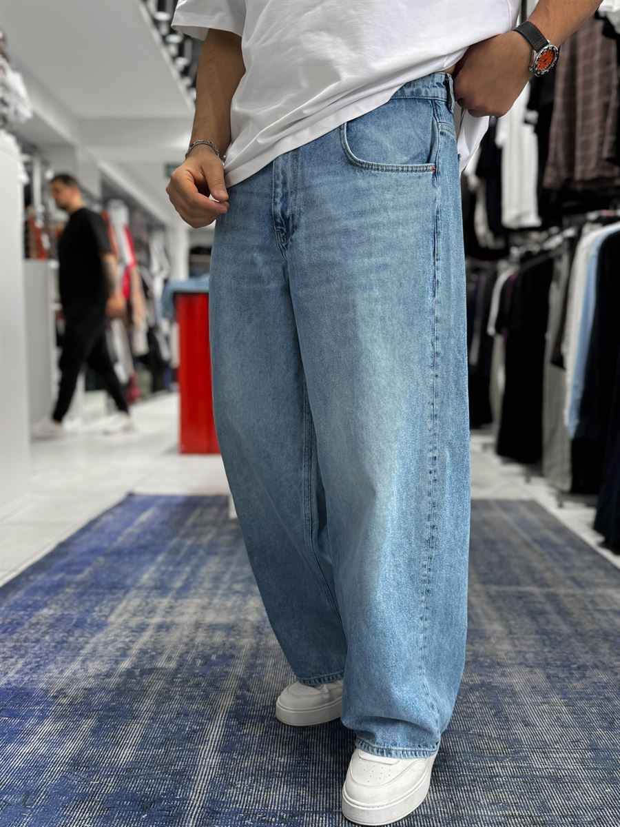 Light Blue Washed Extra Baggy Jeans GJ-17170/17178