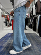 Light Blue Washed Extra Baggy Jeans GJ-17170/17178
