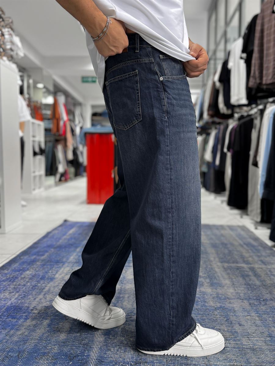 Navy Washed Extra Baggy Jeans GJ-17170/17178