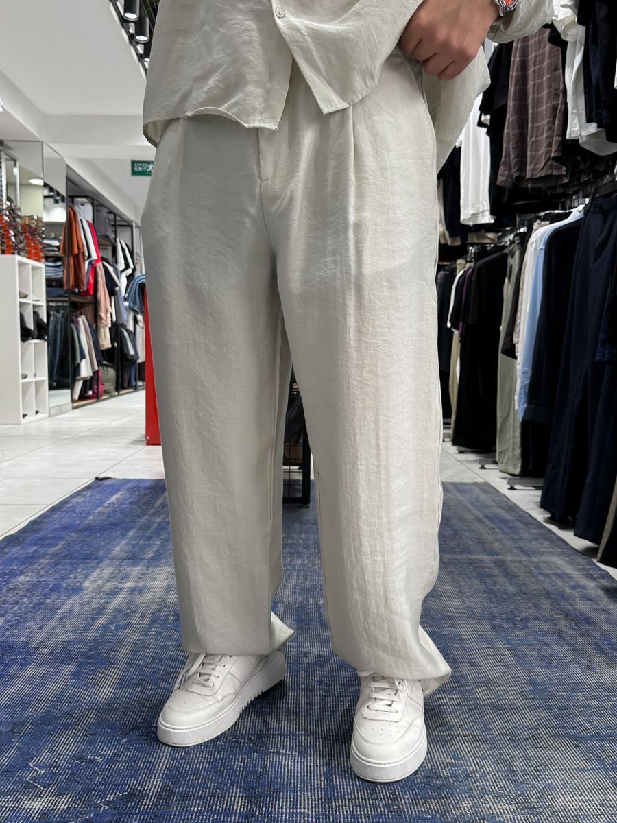 Stone Pleated Tencel Baggy Pants TW-1177