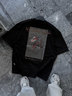 Black Wolf Embroidered Oversize T-Shirt SW-5158