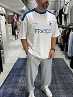 White France Embroidered Oversize T-shirt ES-71-120