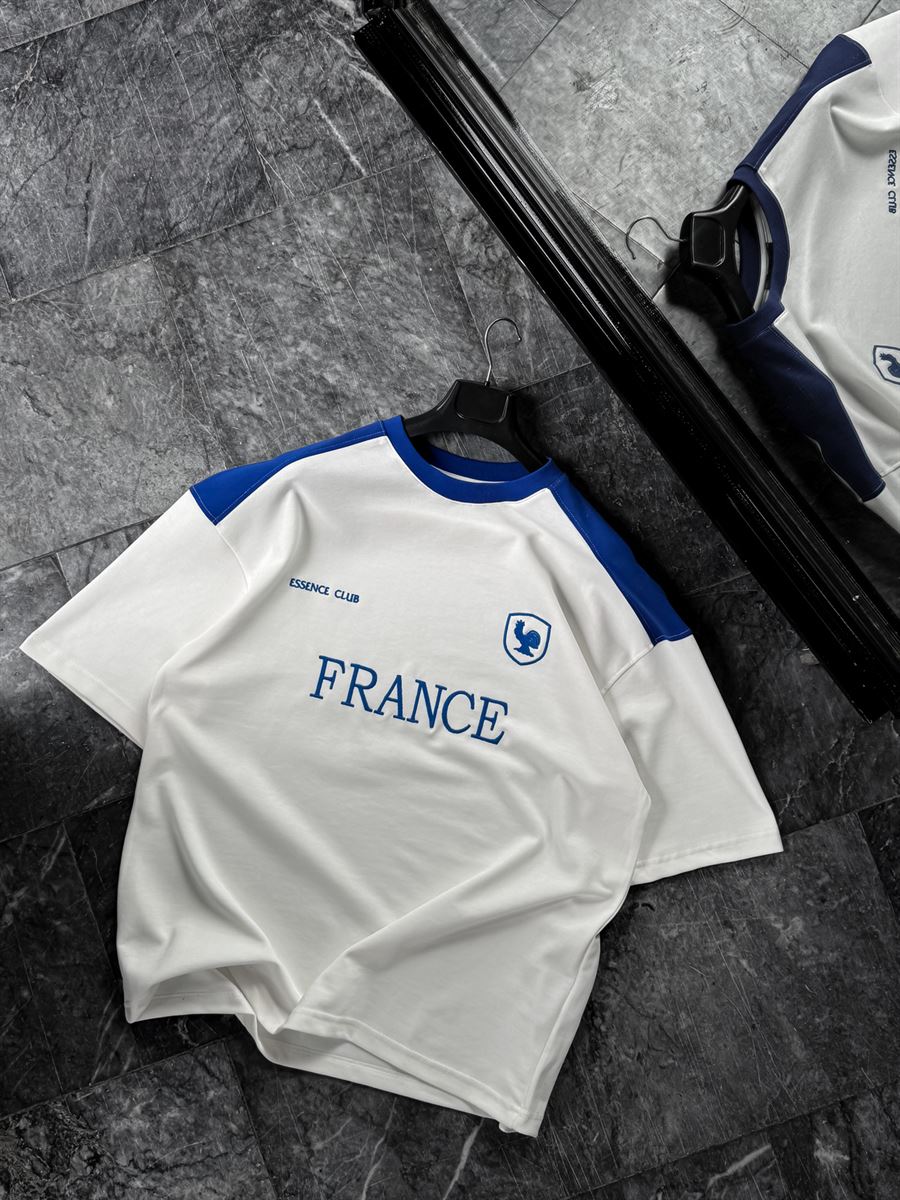 White France Embroidered Oversize T-shirt ES-71-120