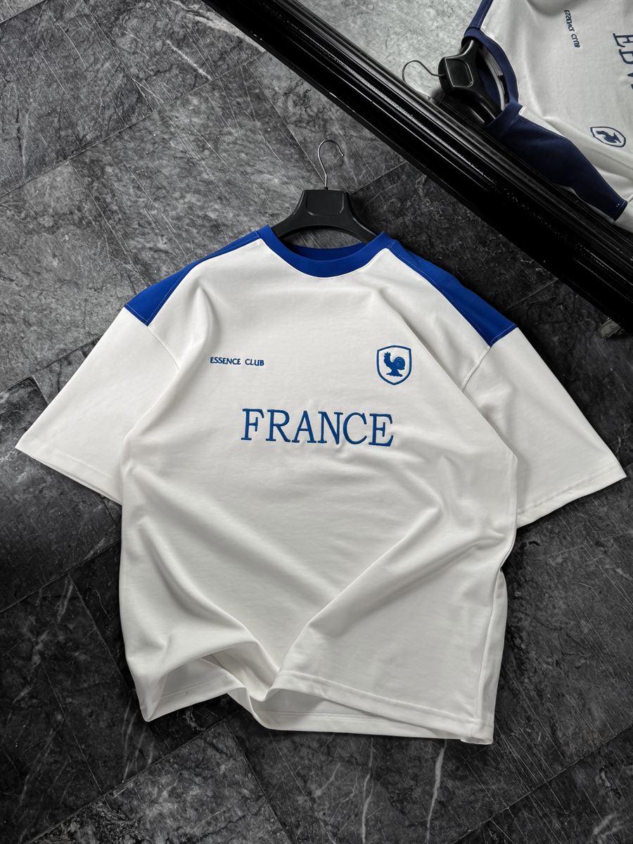 White France Embroidered Oversize T-shirt ES-71-120