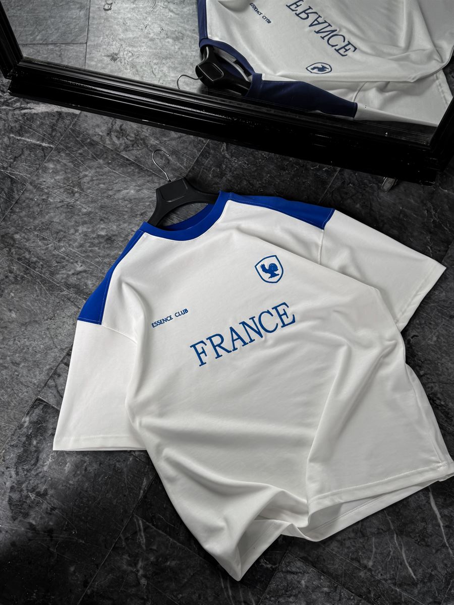White France Embroidered Oversize T-shirt ES-71-120