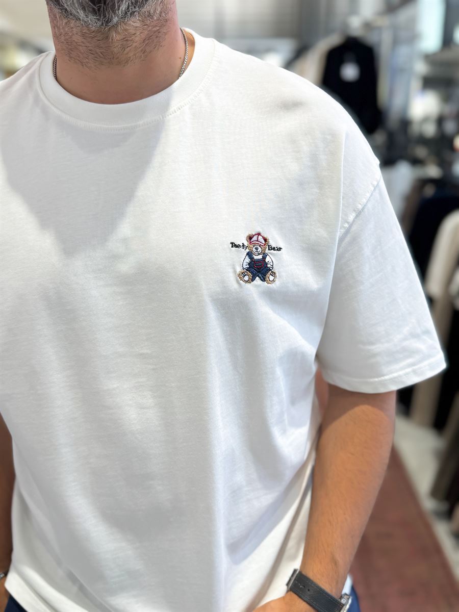 White Bear Embroidered Oversize T-Shirt PM-0029