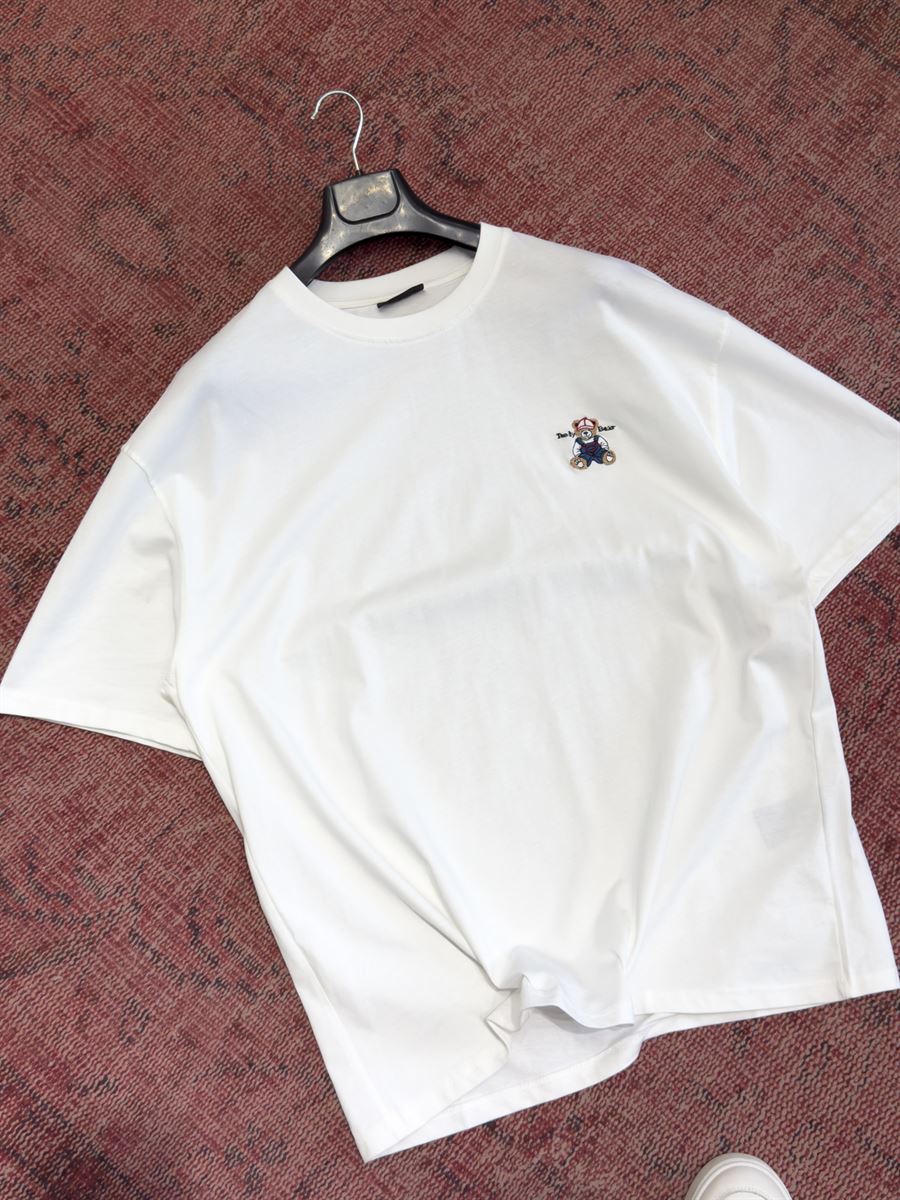 White Bear Embroidered Oversize T-Shirt PM-0029