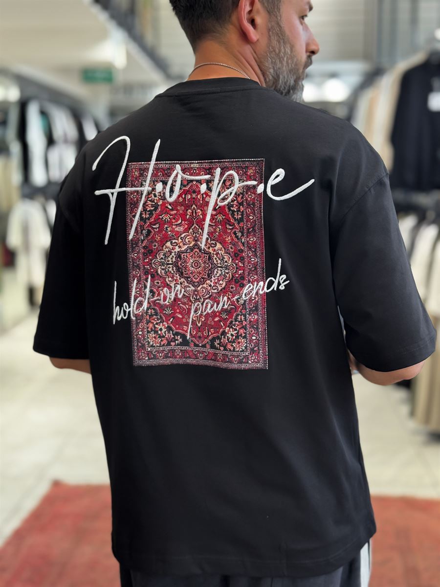 Black Hope Carpet Patch Oversize T-Shirt SW-5064