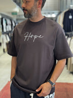 Coffee Hope Carpet Patchwork Oversize T-Shirt SW-5064