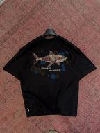 Black Shark Patchwork Oversize T-Shirt SW-5169