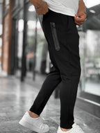 Black Basic Tracksuit with Side Zippers BY-0002