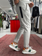 Grey Basic Tracksuit with Side Zippers BY-0002