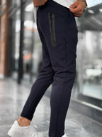 Navy Blue Basic Tracksuit with Side Zippers BY-0002