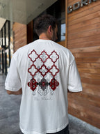 White Be Real Embroidered Oversize T-Shirt SW-5176
