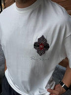 White Be Real Embroidered Oversize T-Shirt SW-5176