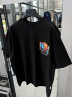 Black Daisy Embossed Oversize T-Shirt SW-5184
