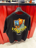 Black Daisy Embossed Oversize T-Shirt SW-5184