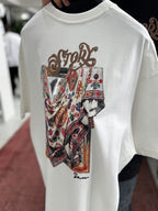 White Mirror Bandana Patch Oversize T-Shirt SW-5182