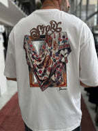 White Mirror Bandana Patch Oversize T-Shirt SW-5182