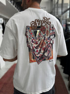 White Mirror Bandana Patch Oversize T-Shirt SW-5182