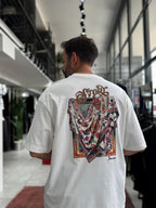 White Mirror Bandana Patch Oversize T-Shirt SW-5182