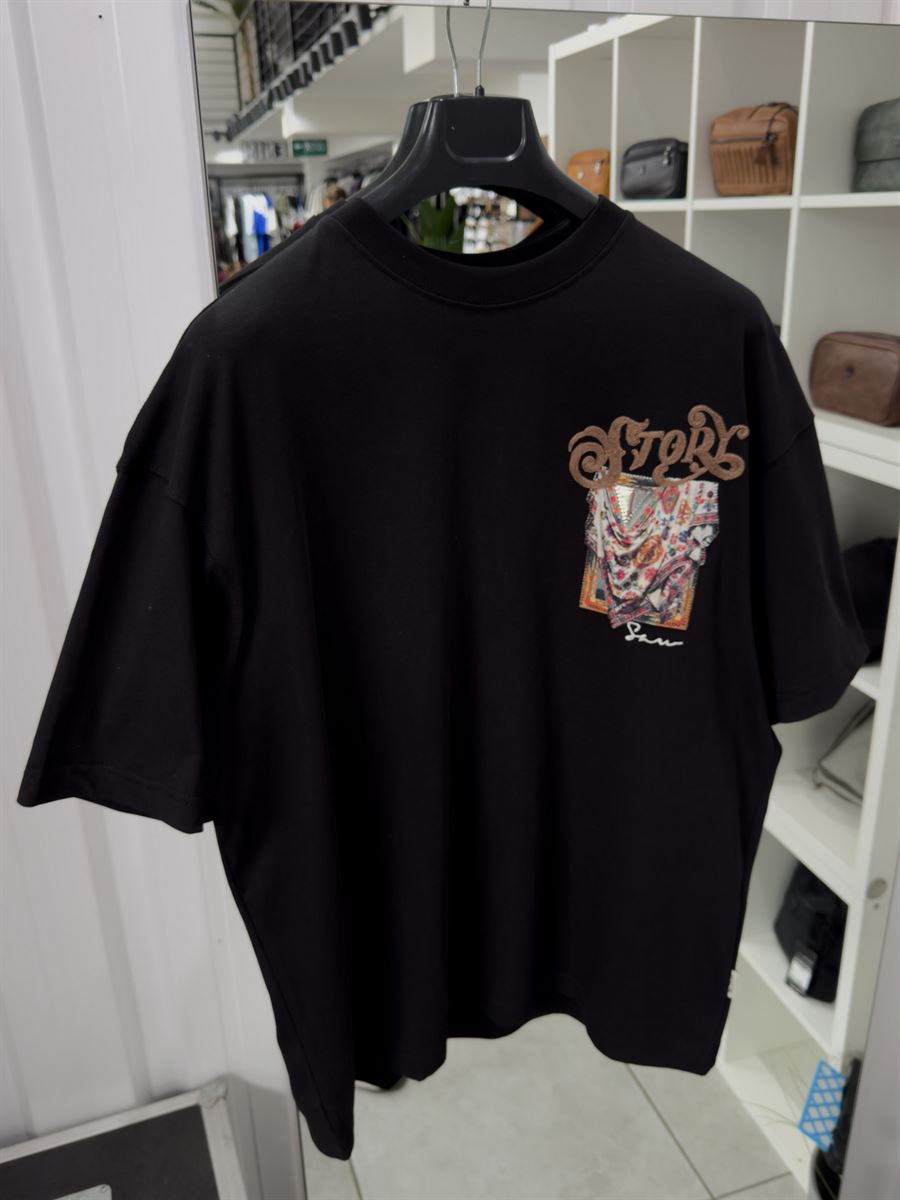 Black Mirror Bandana Patch Oversize T-Shirt SW-5182