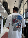 White Heritage Embroidered Oversize T-Shirt SW-5181