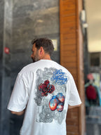White Heritage Embroidered Oversize T-Shirt SW-5181