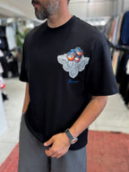 Black Heritage Embroidered Oversize T-Shirt SW-5181