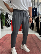 Anthracite Relaxed Fit Fabric Trousers BY-5062