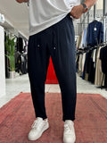 Navy Relaxed Fit Fabric Trousers BY-5062