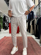 Stone Pleated Carrot Cut Trousers BY-5013