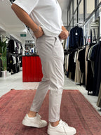 Stone Pleated Carrot Cut Trousers BY-5013