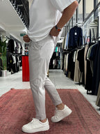 Stone Pleated Carrot Cut Trousers BY-5013
