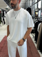 White Oversize Basic Modal Fabric T-Shirt RSP