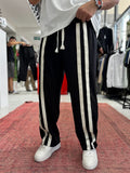 Black Double Striped Baggy Sweatpants RES-1140